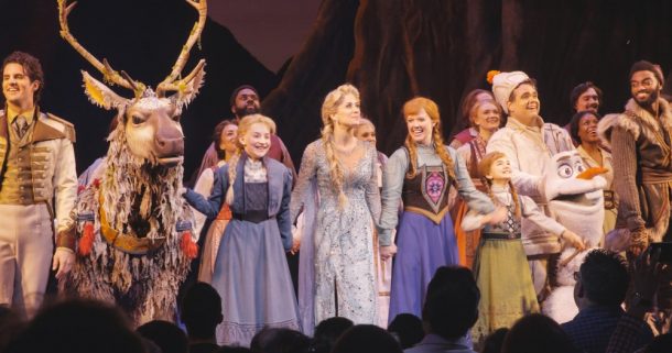 FROZEN Company At First Broadway Performance 610x321 