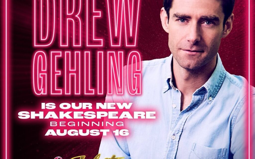 Drew Gehling Joins Hit Musical “& Juliet” as “Shakespeare”